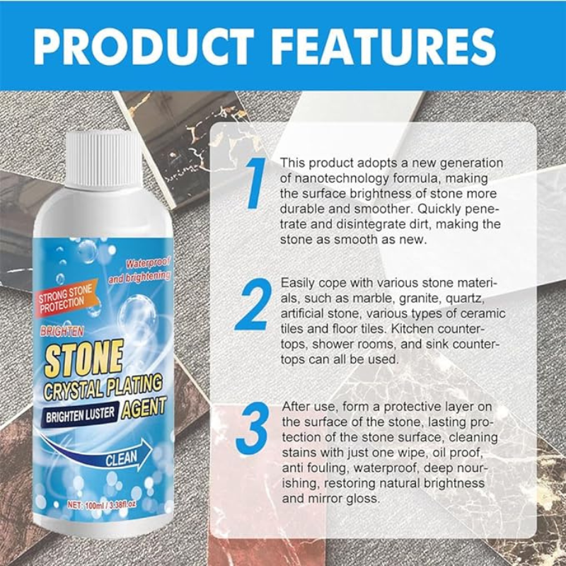 Crystal Stone & Marble Cleaning Agent, Stone Polishing and Coating Agent - LivSouq