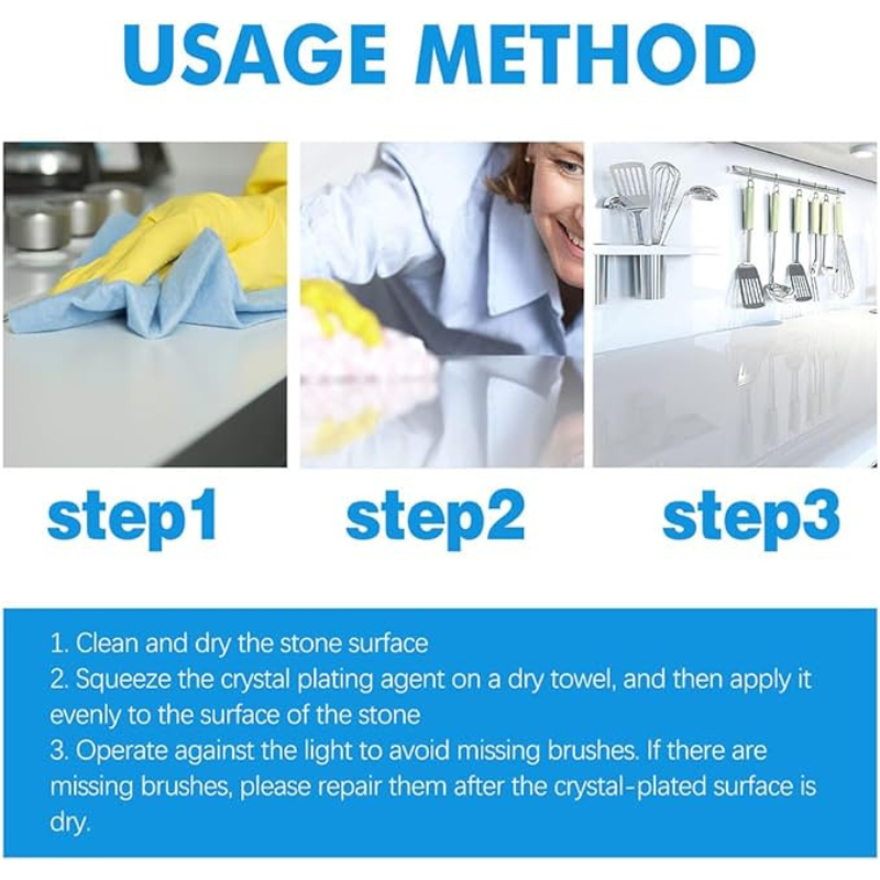 Crystal Stone & Marble Cleaning Agent, Stone Polishing and Coating Agent - LivSouq